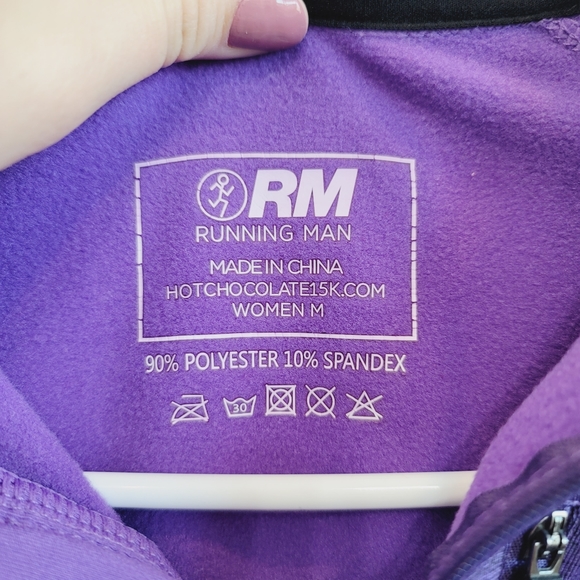 RM Running Man Purple Pullover Long Sleeves Athletic Top Women's Size Medium - Picture 4 of 12